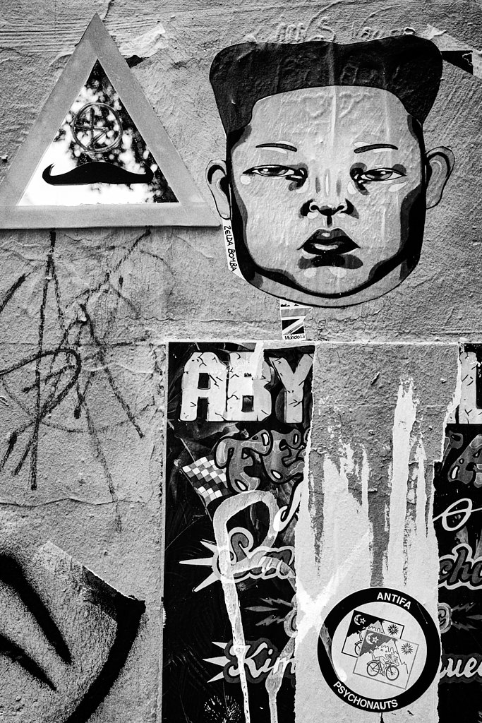 Portrait et collages de rue